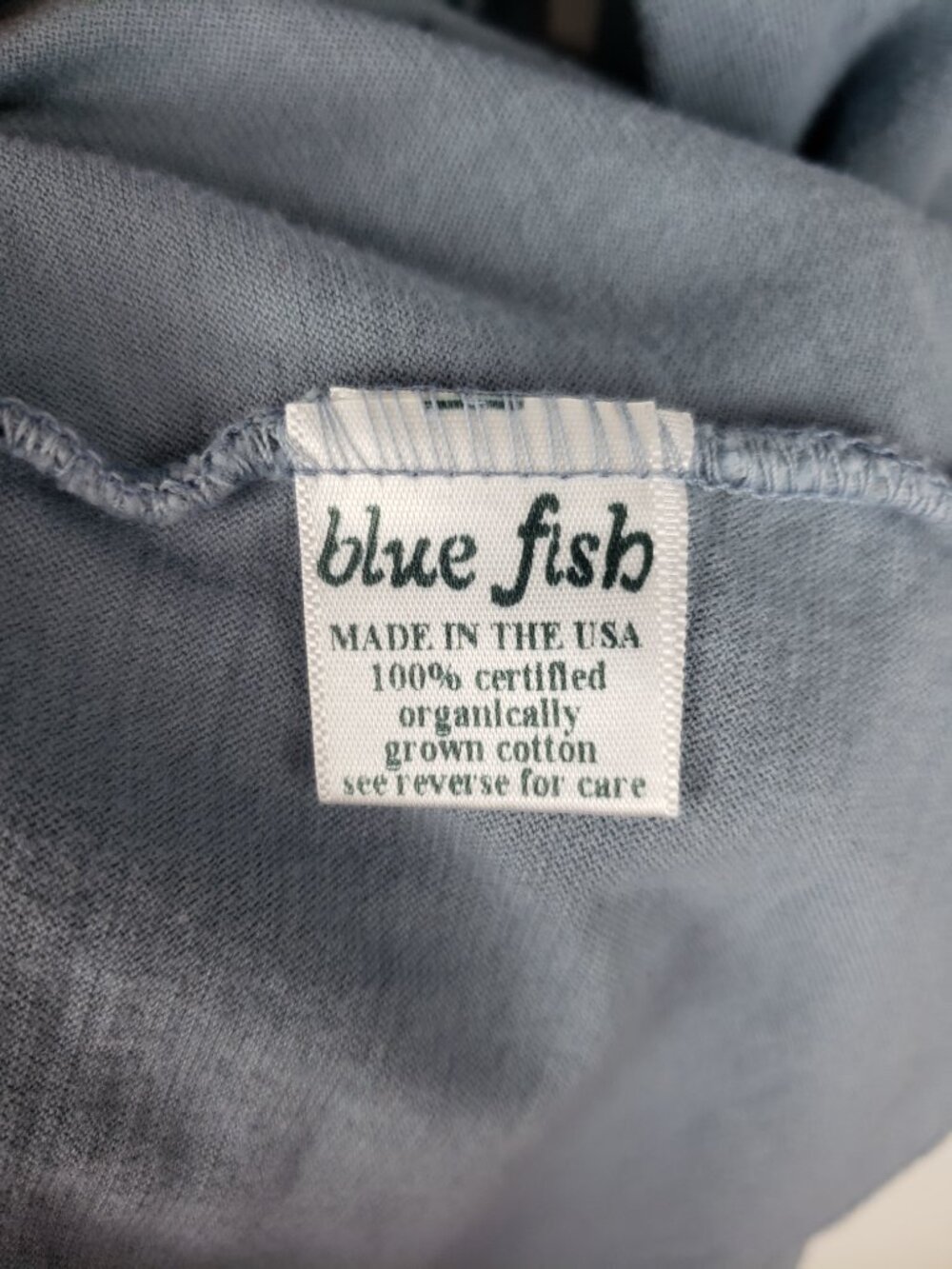 Blue Fish Clothing Sunny Day Top Summer Blue Bell Seam 3/4 Size 1 Womens M - Picture 5 of 8